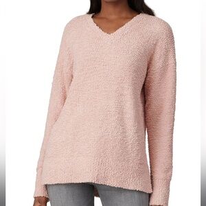 Sanctuary V-Neck Teddy Sweater Pale Pink